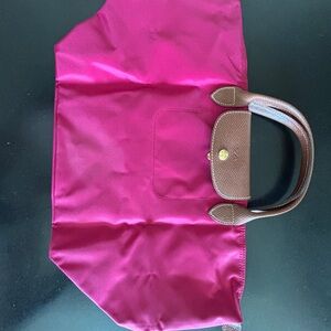 Longchamp Le Pliage Original Bordeaux Tote with Brown Accents #1623089643